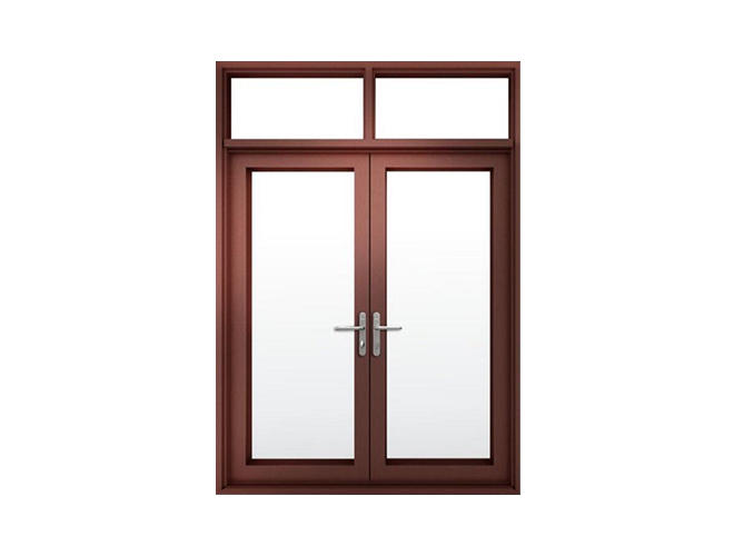 Aluminium Casement Door With Top Fixed Glass